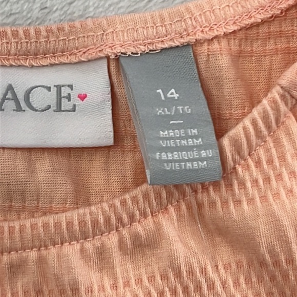 NWT Childrens Place 14, XL Peach Apricot Glow 3036742 SS Floral Dress - Picture 5 of 15